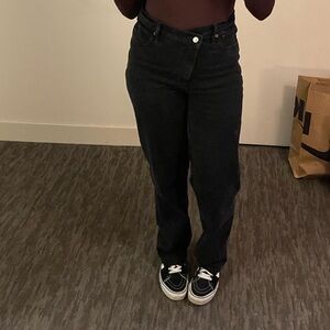 Abercrombie & Fitch Black Denim Jeans crisscross